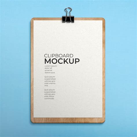 Premium PSD | Clipboard on fabric surface mockup