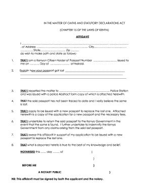 KE Affidavit - Fill and Sign Printable Template Online