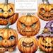 Scary Pumpkin Clip Art Halloween Clip Art Pumpkin Clip Art - Etsy