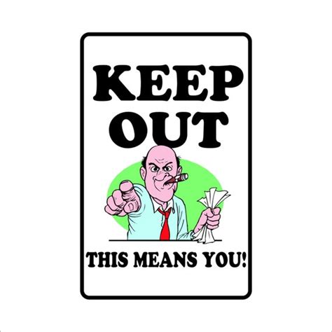 Keep Out Funny Novelty Metal Sign Aluminum 8 x 12