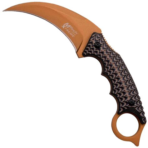 MTech Xtreme Karambit Tactical Knife - Gold | camouflage.ca