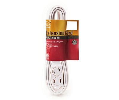 12' Indoor White Extension Cord | Big Lots