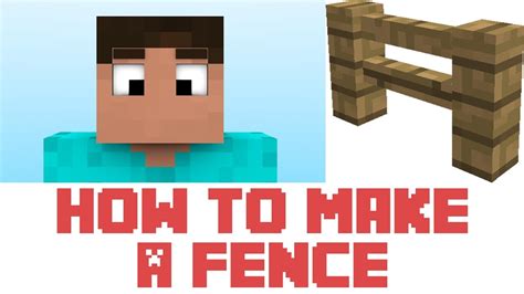 Minecraft Tutorial - How To Make A Fence In Minecraft - YouTube