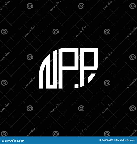 NPP Letter Logo Design on BLACK Background. NPP Creative Initials ...