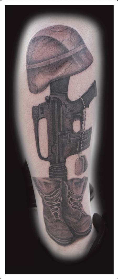 Military Gun Tattoo Designs