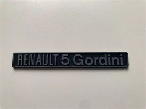 RENAULT 5 GORDINI Interior Dash Badge - Almost 50 Years Old £30.00 ...