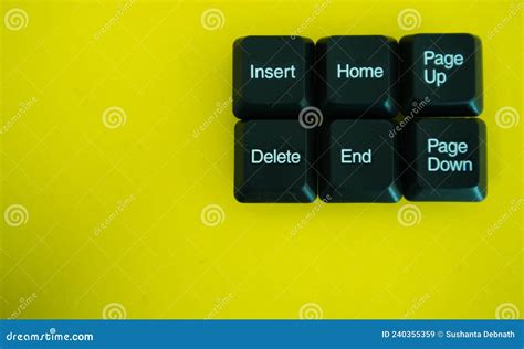 Navigation Keys of a Computer Keyboard Stock Image - Image of generation, insert: 240355359