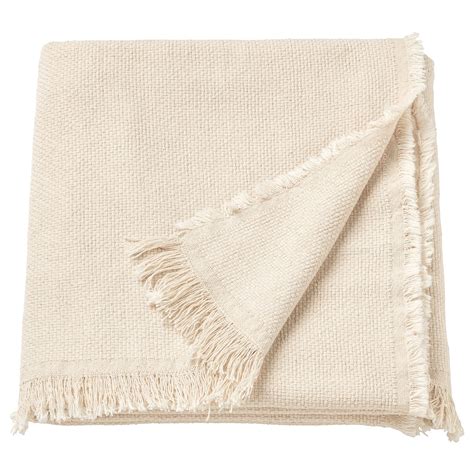 ODDRUN natural colour/beige, Throw, 130x170 cm - IKEA | Ikea blankets ...