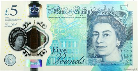 5 Pounds ENGLAND 2015 P.394 b76_2401 Banknotes