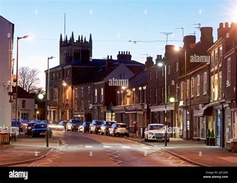 The high street in Market Weighton, East Yorkshire, England UK Stock Photo - Alamy