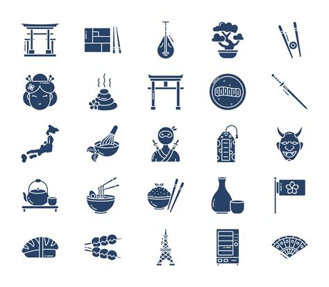 Japan culture and tradition icon set 12199968 Vector Art at Vecteezy