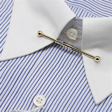 Collar Pin, Men's Gold Collar Bars Metal Noble Tie Rods Dress Shirt ...