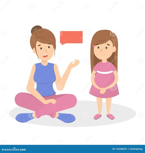 Parent Talking To Child Clipart Image