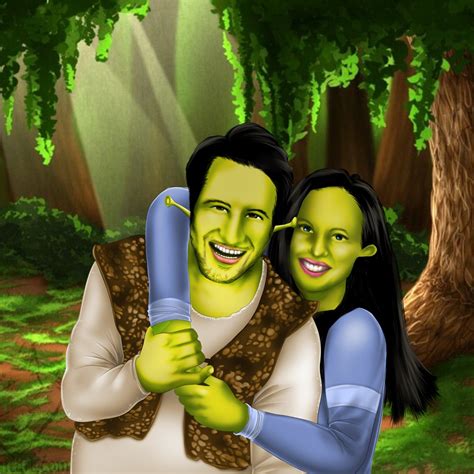 Shrek Style Family Portrait Hd Digital File That You Can - Etsy