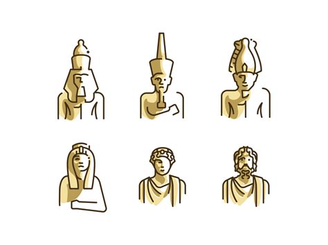 Icons set of pharaonic symbols by khaled ayman on Dribbble