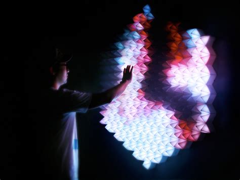 super nature: 'new angles' interactive light installation