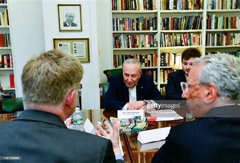 Senator Chuck Schumer attends the Senator Chuck Schumer Visit at ...