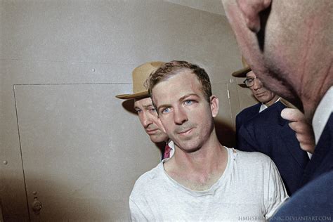 Lee Harvey Oswald during his arrestation in November 1963 : Colorization