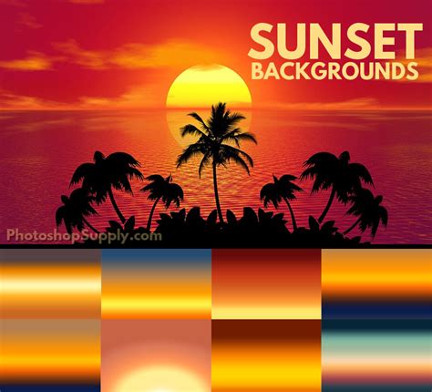 (FREE) Sunset Gradients (Photoshop GRD & JPG) - Photoshop Supply