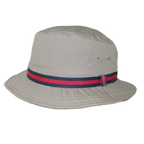 Dorfman Pacific Cotton Water Repellent Traditional Rain Bucket Hat ...