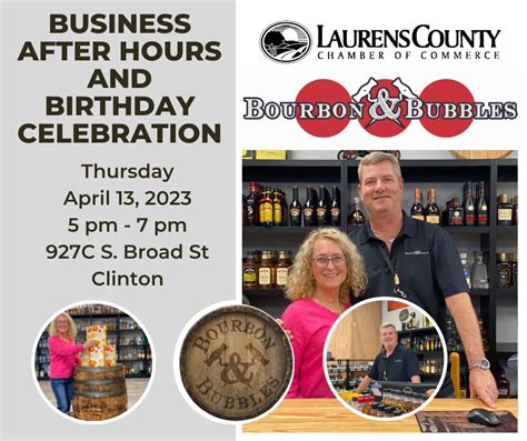 Business After Hours & Birthday Celebration for Bourbon & Bubbles - Who's On The Move