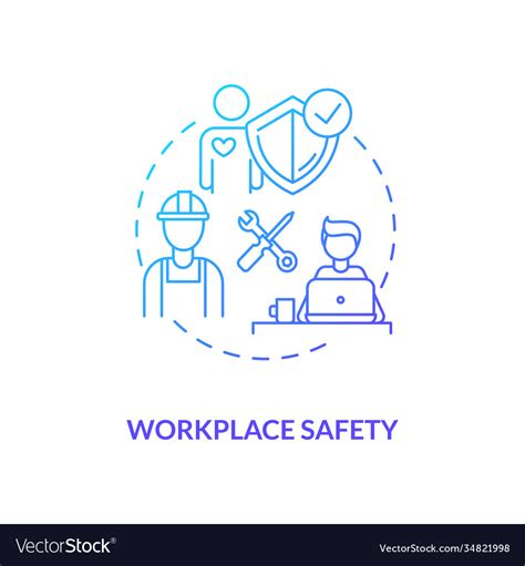 Workplace safety blue gradient concept icon Vector Image