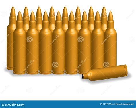 Bullet golden stock illustration. Illustration of charge - 21721130