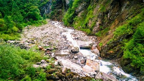 Yamuna River Flows through Himalayas in Yamunotri National Park ...