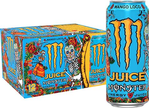 Buy Monster EnergyJuice Monster Mango Loco, Energy + Juice, Energy Drink, 16 Ounce (Pack of 12 ...