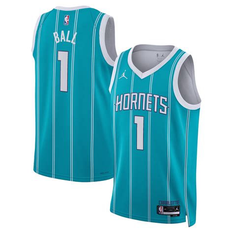 Charlotte Hornets Jordan Brand Icon Edition Swingman Jersey - Teal - LaMelo Ball - Unisex