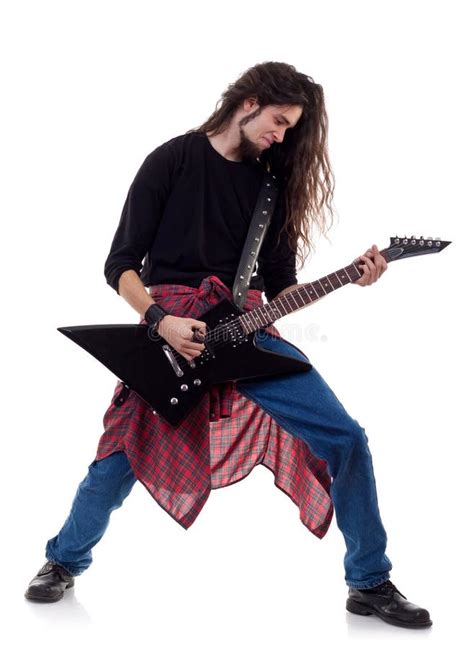 Heavy Metal Guitarist Playing Royalty Free Stock Photography - Image ...