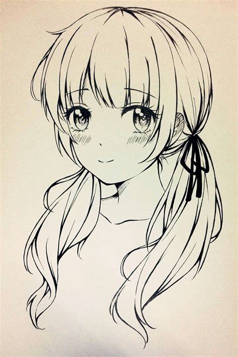 Draw, drawing girl, drawmanga, draw inking, girl, girl manga | Anime ...