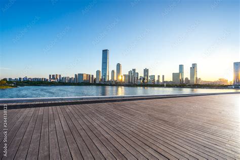 shenzhen skyline at sunset Stock Photo | Adobe Stock