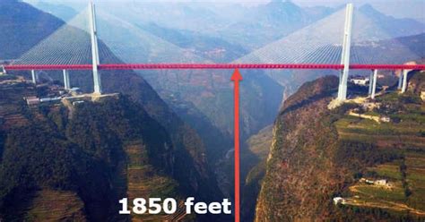 World HIGHEST BRIDGE Beipanjiang Completed In China - 1,850 Feet Above ...