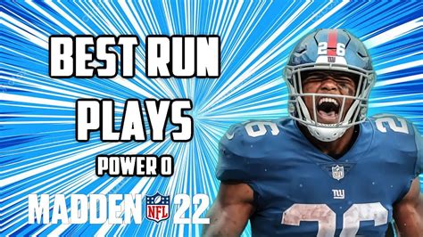 MADDEN 22 BEST RUNNING PLAYS | RUNNING TIPS FOR MADDEN 22 | UNSTOPPABLE RUN PLAY - POWER O ...