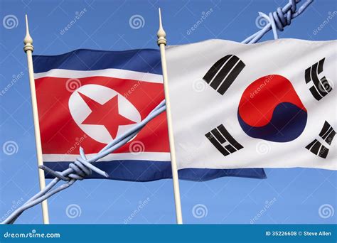 Flags Of North And South Korea Stock Photo | CartoonDealer.com #35226608