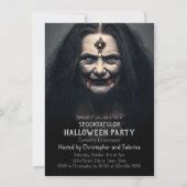 Vampire Witch Halloween Party Invitation | Zazzle