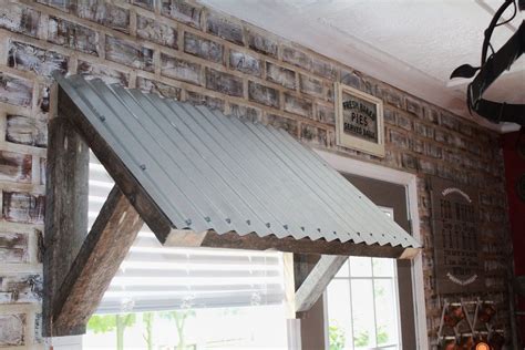 Corrugated Metal Awning DIY | Two Paws Farmhouse | Metal awning, Diy awning, Corrugated metal