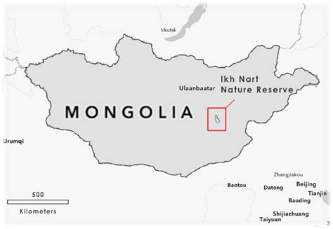 Map of Ikh Nart Nature Reserve, Mongolia. A survey was distributed to... | Download Scientific ...