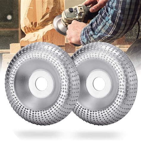 2 Pack 4 inch/100mm Angle Grinder Disc, Wood Grinding Wheel Tungsten ...