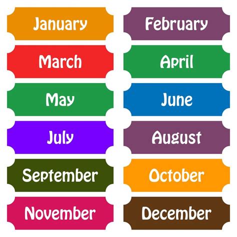 Printable Calendar Months Of The Year Pdf | Month labels, Monthly calendar printable, Months in ...