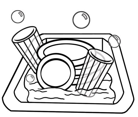 Free Dishes Clipart Black And White, Download Free Dishes Clipart Black ...