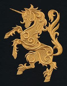 Gilded Heraldry - Unicorn design (UT7823) from UrbanThreads.com New Embroidery Designs ...