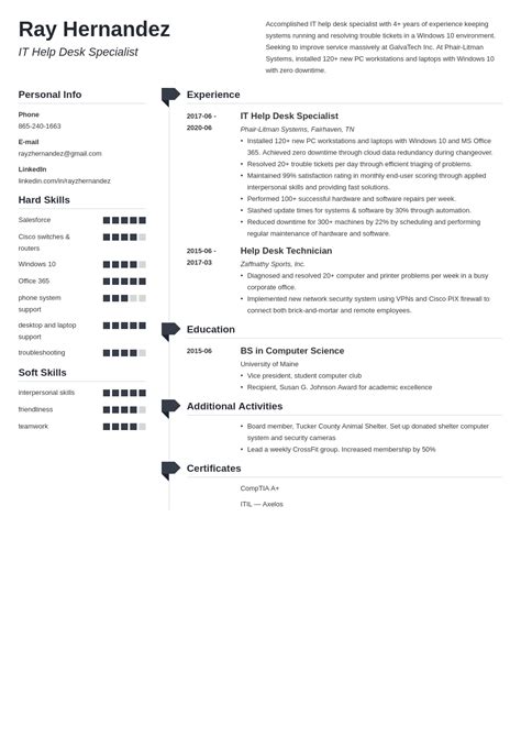 IT Help Desk Resume: Examples and Guide [10+ Tips]