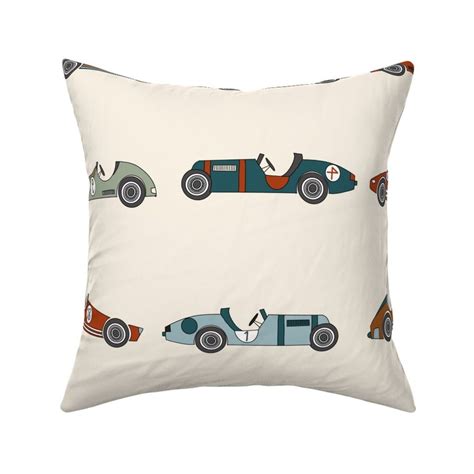 XLARGE race cars fabric - vintage race Fabric | Spoonflower