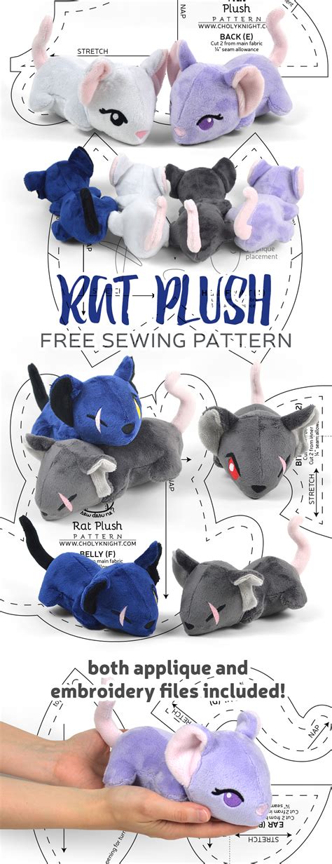 Rat Plush Sewing Pattern by SewDesuNe on DeviantArt