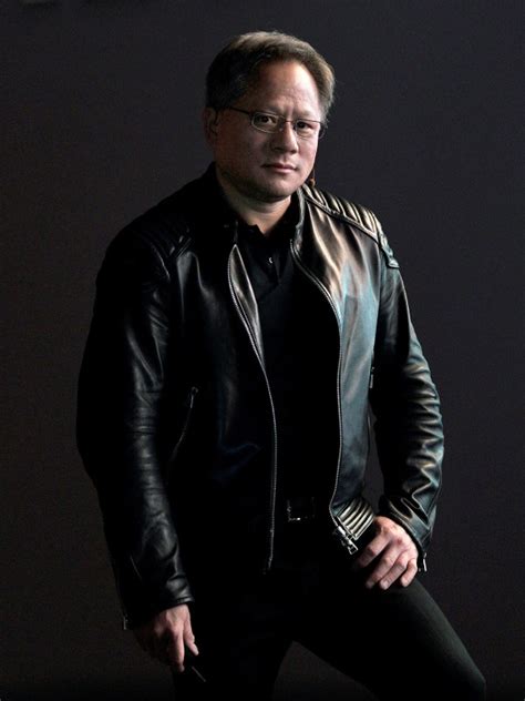 Jensen Huang NVIDIA CEO Black Leather Jacket