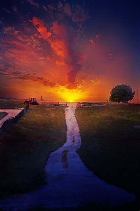 ~~The Path • epic sunset farm landscape, Kansas City, Missouri • by Likehe_Zen~~ | On the Road ...