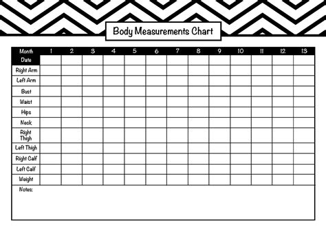 Body Measurements For Weight Loss Chart ~ Excel Templates