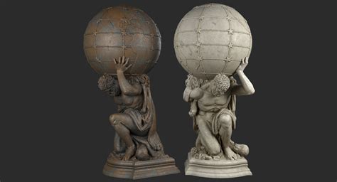 Atlas sculpture bronze 3D model - TurboSquid 1415327